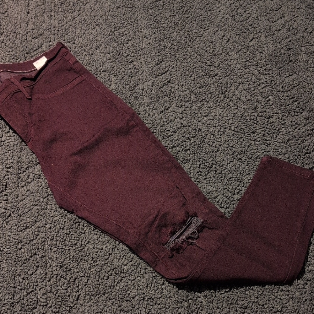 KanCan Burgundy Denim